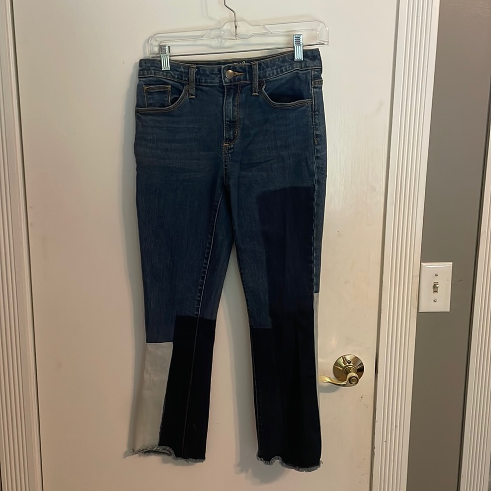 Universal Thread Cropped Patchwork Jeans